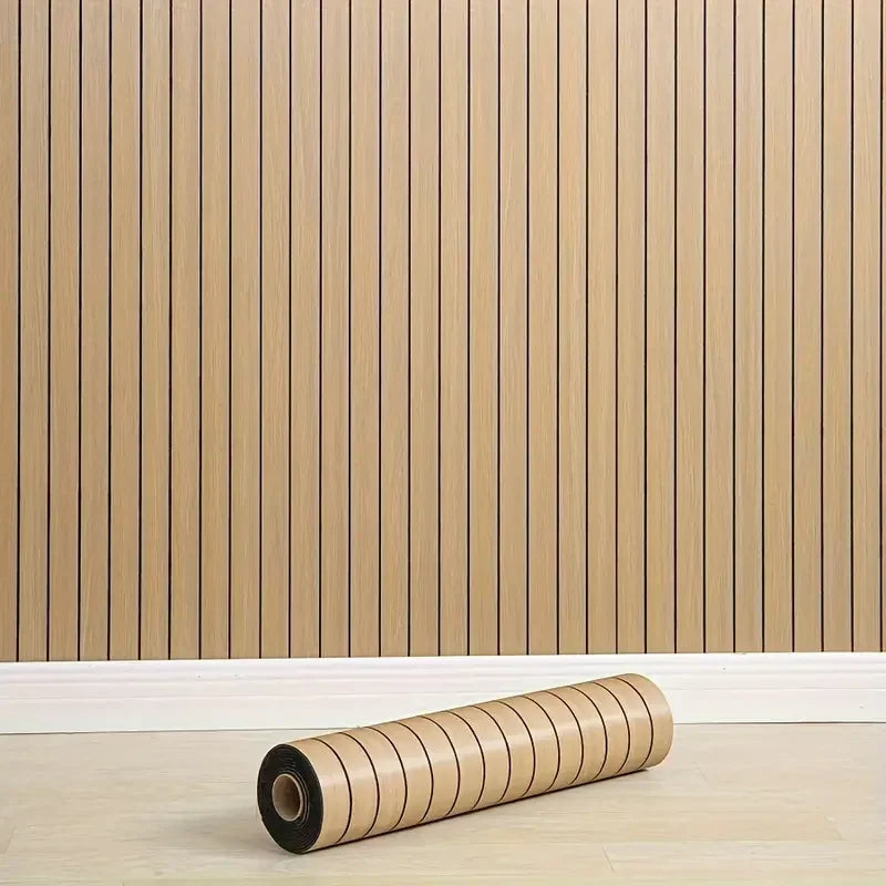 Self-Adhesive Wood-Effect Acoustic Wall Panel – 230×60 cm Roll