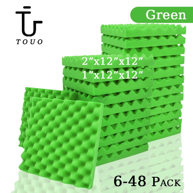Egg Trough Wall Soundproof Foam 6 12 24 48 Pcs High Density Sound Absorbing Material Acoustic Foam Ceiling Noise Insulation