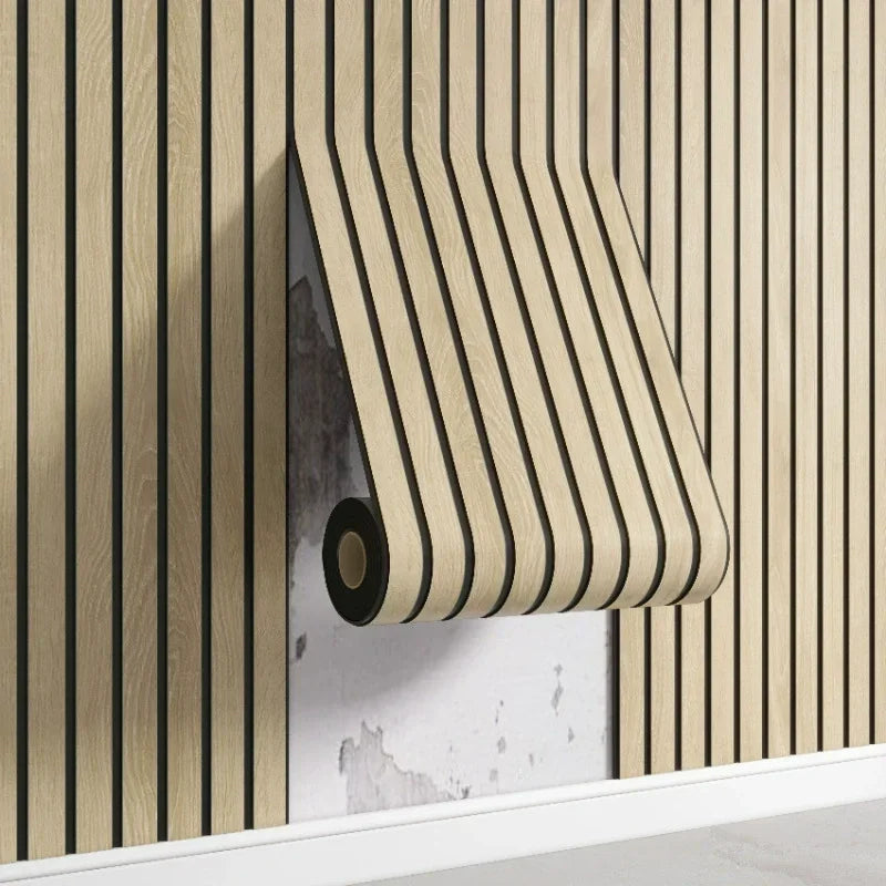 Self-Adhesive Wood-Effect Acoustic Wall Panel – 230×60 cm Roll