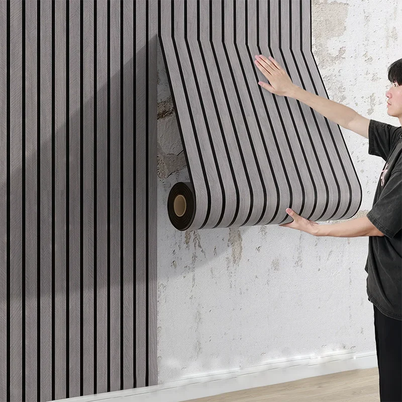 Self-Adhesive Wood-Effect Acoustic Wall Panel – 230×60 cm Roll