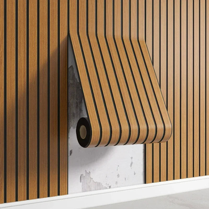 Self-Adhesive Wood-Effect Acoustic Wall Panel – 230×60 cm Roll