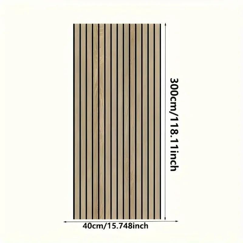 Self-Adhesive Wood-Effect Acoustic Wall Panel – 230×60 cm Roll